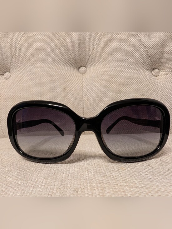 CHANEL Accessories - CHANEL 5170 Black Sunglasses With White Bow Accents On Arms